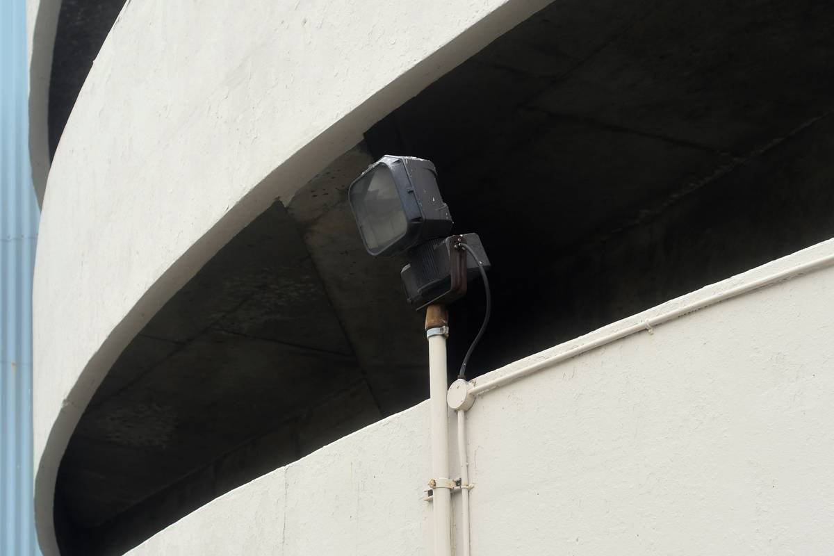 a light on a wall
