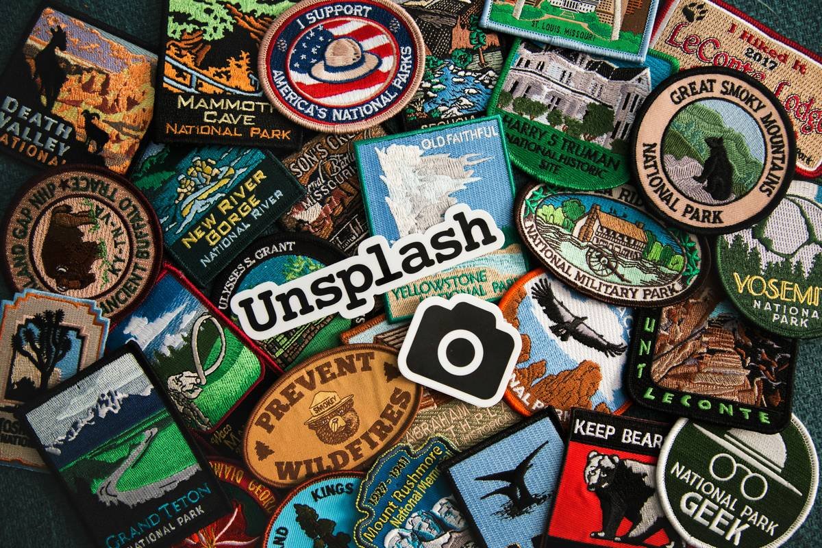 This photo is is a big thank you to Unsplash for sending me these awesome stickers. I thought they would pair well with my National Park Patch Collection.