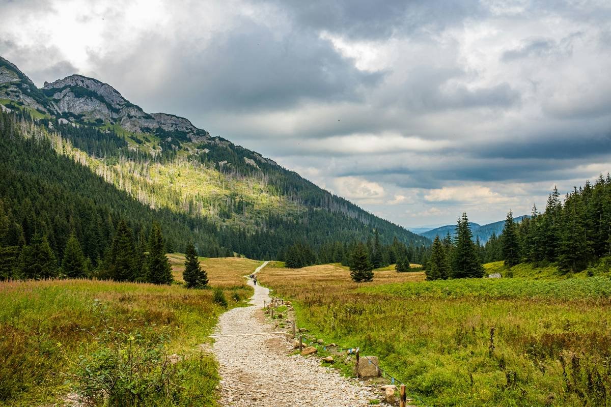 View on high mountains in Tatry
