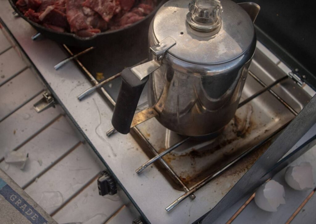 Making breakfast in Utah's backcountry.